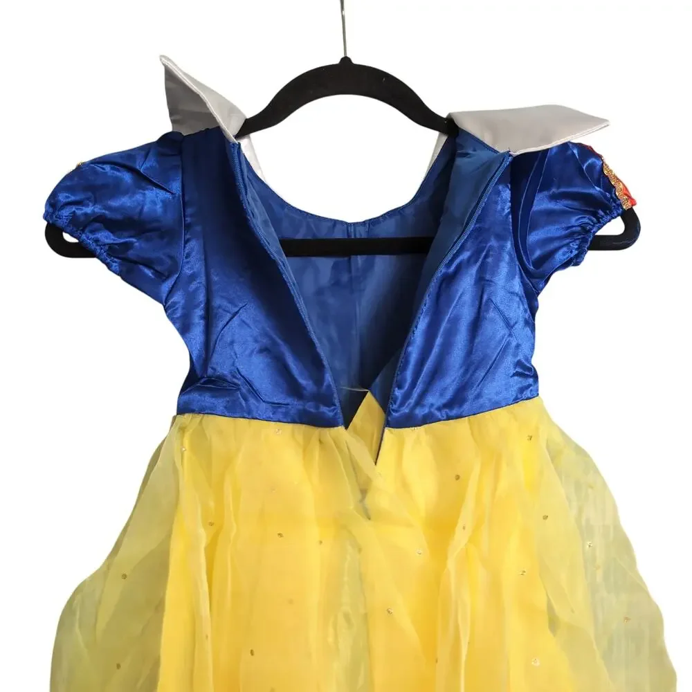 Snow White Costume Halloween Dress Up Cosplay Wand Earrings Ring Crown